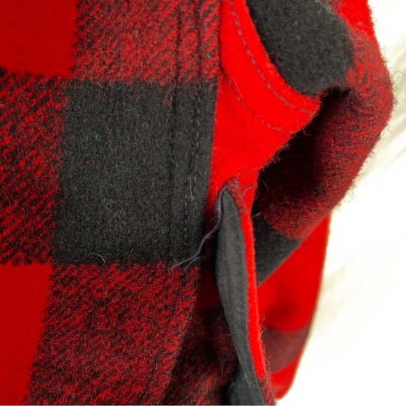 Filson Vintage Mackinaw Wool Cruiser Jacket Mens M L Buffalo Check Red Black - Picture 13 of 16